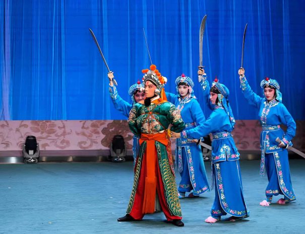 Peking Opera show with traditional face painting at Liyuan Theater Beijing