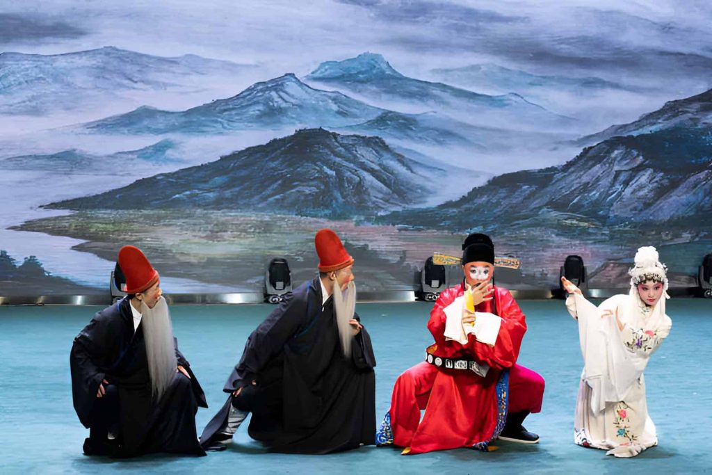 Peking Opera show with traditional face painting at Liyuan Theater Beijing
