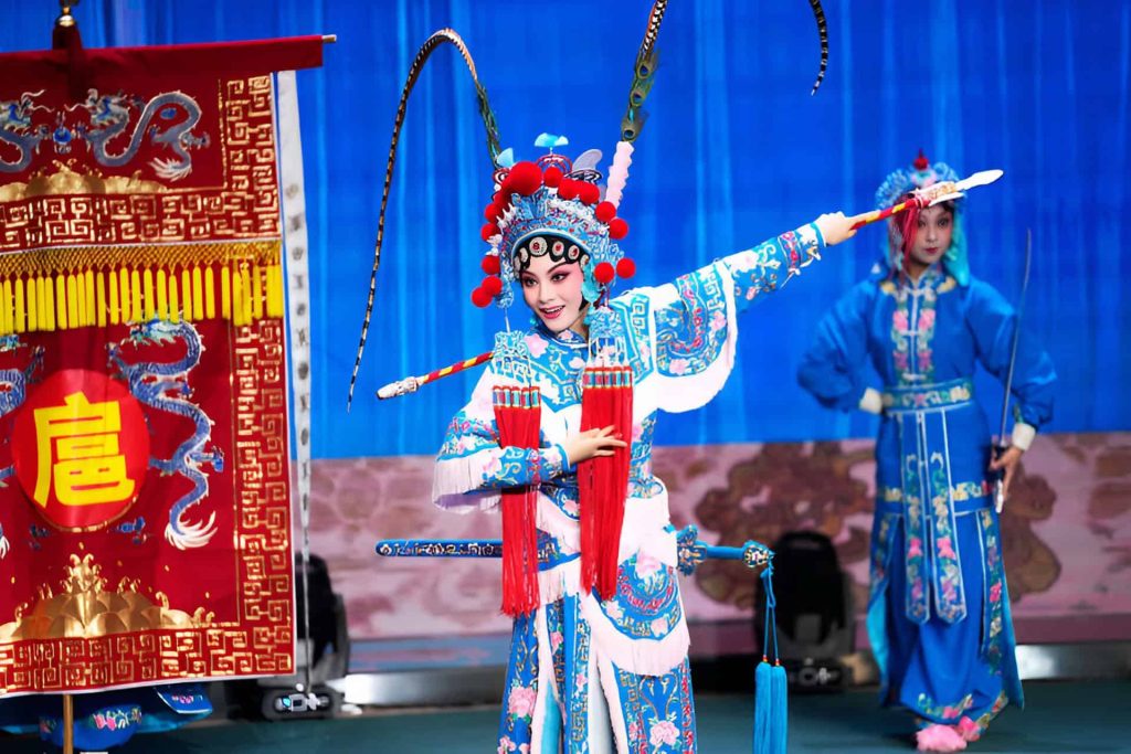 Peking Opera show with traditional face painting at Liyuan Theater Beijing