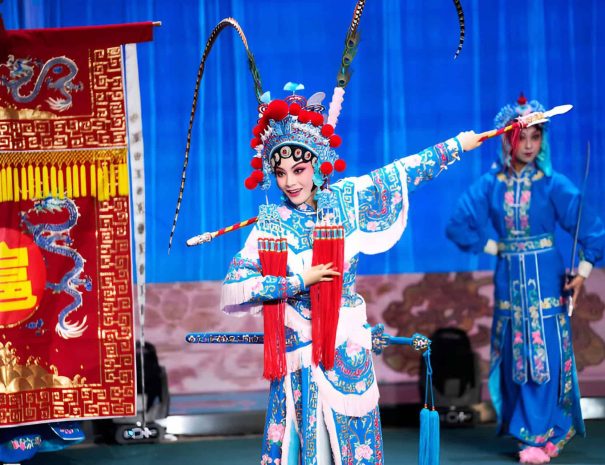 Peking Opera show with traditional face painting at Liyuan Theater Beijing