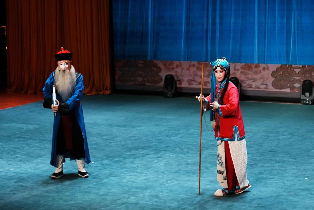 Peking Opera show with traditional face painting at Liyuan Theater Beijing